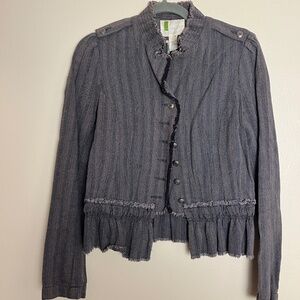 Urban Outfitters Peplum-Hem Military Jacket